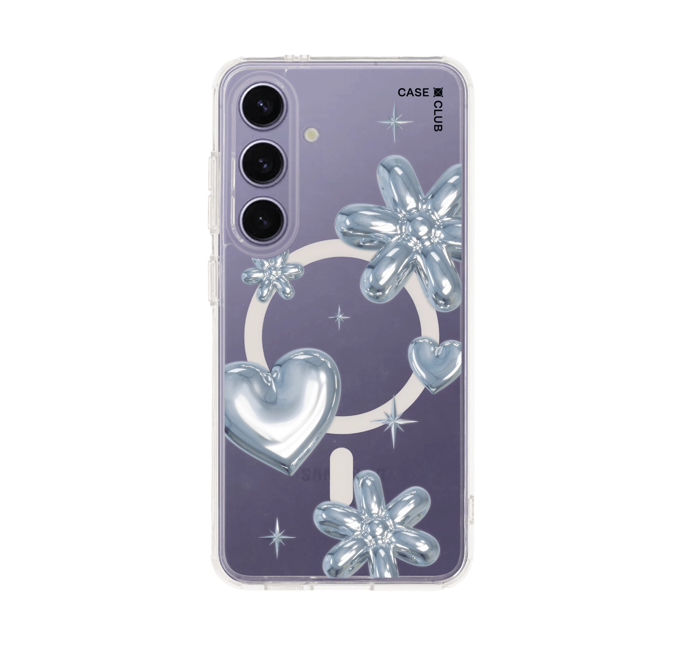 flower & heart metallic balloons